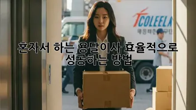 혼자서 하는 용달이사, 효율적으로 성공하는 방법!