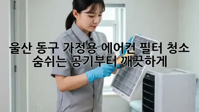 울산 동구 가정용 에어컨 필터 청소, 숨쉬는 공기부터 깨끗하게!